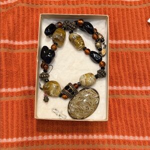 Chico's Black and Brown Statement Necklace